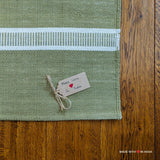 Tulsimoolikai - BHU YOGA Herbal Dyed Organic Cotton Yoga Rug in Holy Basil - Rubberised anti-skid backing - Made with Love in India