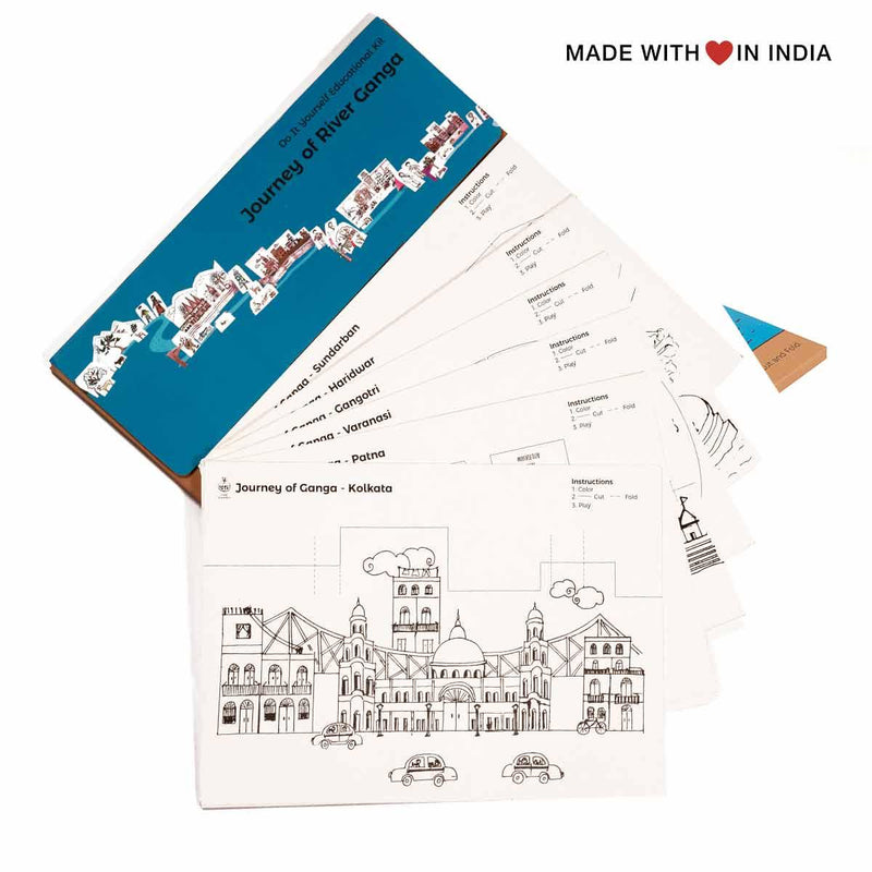 Journey of River Ganga - Educational Arts & Crafts Activity Kit for Kids by Potli.org - Made with Love in India