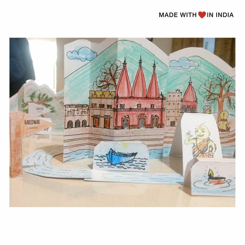 Journey of River Ganga - Educational Arts & Crafts Activity Kit for Kids by Potli.org - Made with Love in India