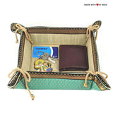 Fabric Box Platters - Jewellery Tray, Entryway Key Box, Closet Organizer - Assorted Colours - Made with Love in India