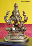 Lakshmi Ganesh Saraswati - Brass Idols on a wooden base - 4 inches - Made with Love in India