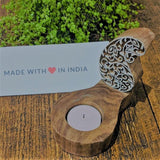Paisley - Wood Printing Block Tea Light Holder - Made with Love in India