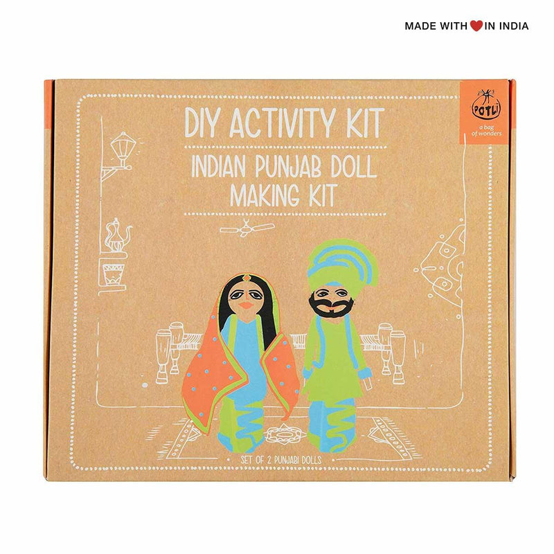 Punjabi Doll Making Kit - Educational Arts & Crafts for Kids Activity Kit - Made with Love in India