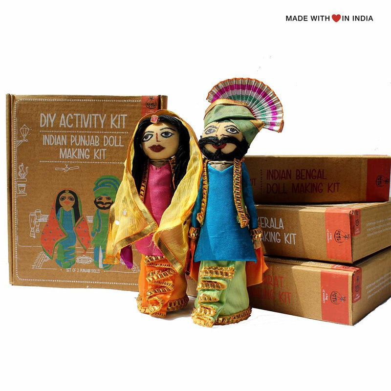 Punjabi Doll Making Kit - Educational Arts & Crafts for Kids Activity Kit - Made with Love in India