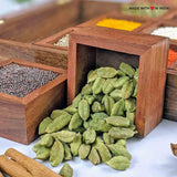 Handcrafted Wooden Spice Box Masala Dabba with Glass Lid — 8 inch, 10 inch, 12 inch - Made with Love in India