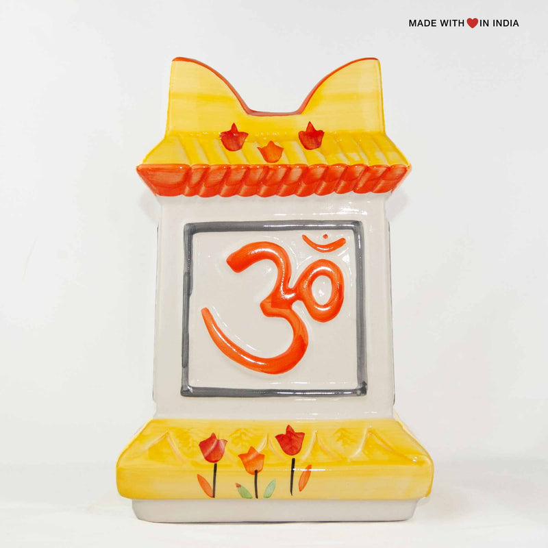 Ceramic Tulsi Planter Large 12.5 inch with Tulsi Seeds - Yellow